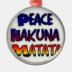 Peace Hakuna Matata Gradient Art Ornament Aus Metall