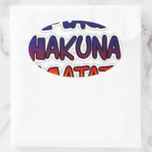 Peace Hakuna Matata Gradient Art Ovaler Aufkleber (Tasche)