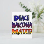 Peace Hakuna Matata Gradient Art Postkarte (Stehend Vorderseite)