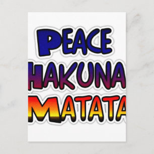 Peace Hakuna Matata Gradient Art Postkarte