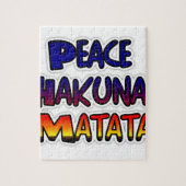 Peace Hakuna Matata Gradient Art Puzzle (Vertikal)