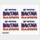 Peace Hakuna Matata Gradient Art Rechteckiger Aufkleber (Blatt)