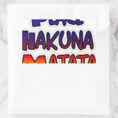 Peace Hakuna Matata Gradient Art Rechteckiger Aufkleber (Tasche)
