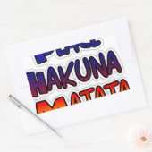 Peace Hakuna Matata Gradient Art Rechteckiger Aufkleber (Umschlag)