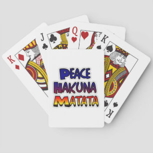 Peace Hakuna Matata Gradient Art Spielkarten