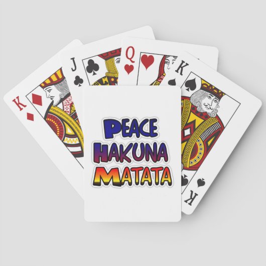 Peace Hakuna Matata Gradient Art Spielkarten (Rückseite)