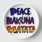 Peace Hakuna Matata Gradient Art Uhr (Vorderseite)