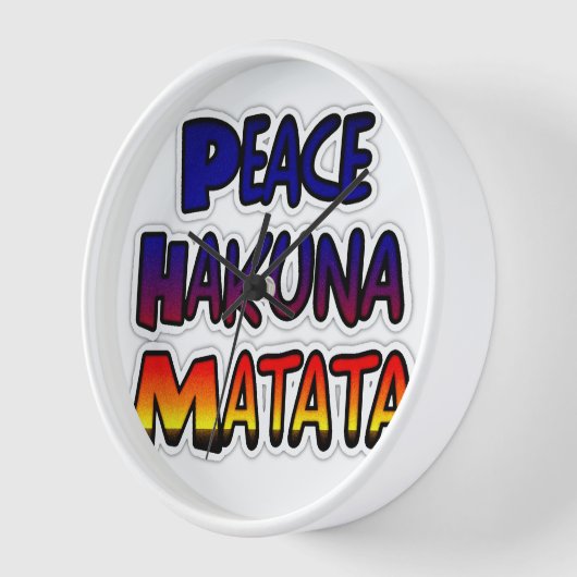 Peace Hakuna Matata Gradient Art Uhr (Winkel)