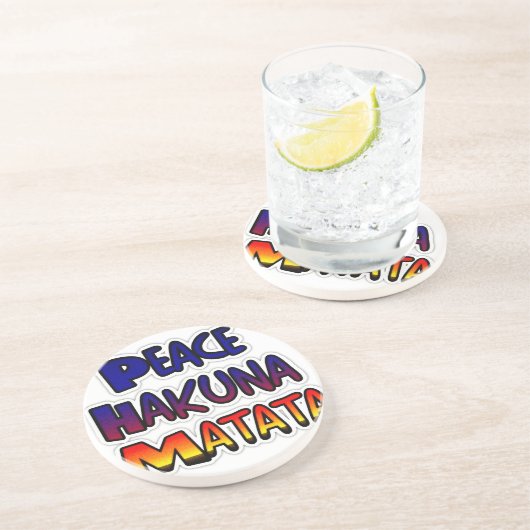 Peace Hakuna Matata Gradient Art Untersetzer (Seite)
