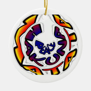 "Peace Hakuna Matata" Kreiskunstposter Keramik Ornament