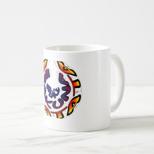 "Peace Hakuna Matata" Rundschreiben Kaffeetasse (VorderseiteRechts)