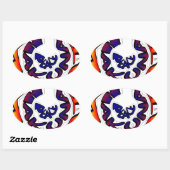 "Peace Hakuna Matata" Rundschreiben Ovaler Aufkleber (Blatt)