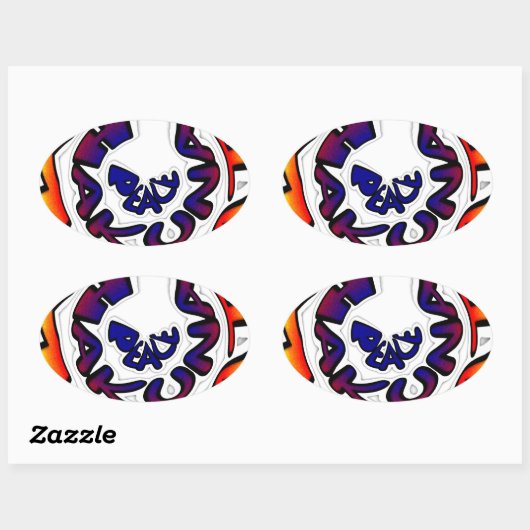 "Peace Hakuna Matata" Rundschreiben Ovaler Aufkleber (Blatt)