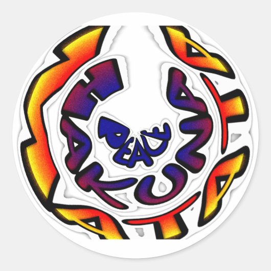 "Peace Hakuna Matata" Rundschreiben Runder Aufkleber (Vorderseite)