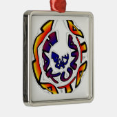 "Peace Hakuna Matata" Rundschreiben Silbernes Ornament (Rechts)