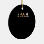 Peace Halloween Peace Sign Skeleton Hexe's Hands Keramik Ornament (Rechts)