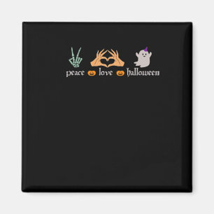 Peace Halloween Peace Sign Skeleton Hexe's Hands Magnet