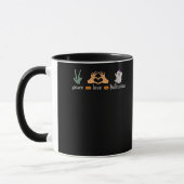 Peace Halloween Peace Sign Skeleton Hexe's Hands Tasse (Links)
