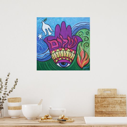 Peace Hamsa Print Poster (Küche)