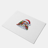 Peace Hand Basset Weihnachtsleuchten Hunde Frauen Fußmatte (Schrägansicht)