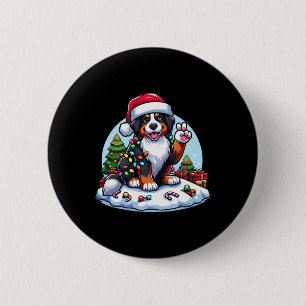 Peace Hand Bernese Weihnachtsbeleuchtung Frauen Button