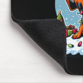 Peace Hand Dobermann Pinscher Christmas Lights Wom Mousepad (Ecke)