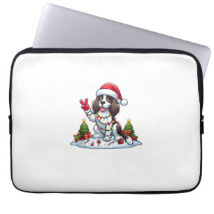 Peace Hand English Springer Spaniel Weihnachtshund Laptopschutzhülle