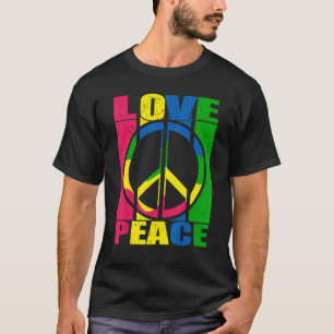 Peace Hand Gefärbte Krawatte Finger Freedom Hippie T-Shirt