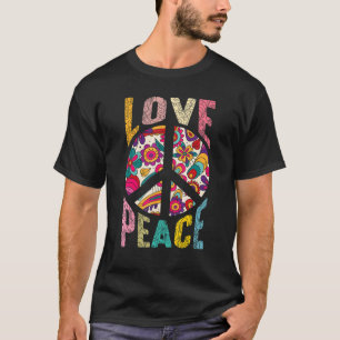 Peace Hand Gefärbte Krawatte Finger Freedom Hippie T-Shirt