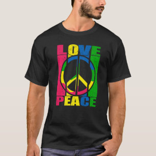 Peace Hand Gefärbte Krawatte Finger Freedom Hippie T-Shirt