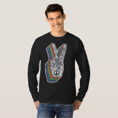 Peace Hand Gesture mit Worten Peace Sign 2 T-Shirt (Vorne ganz)