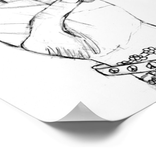 Peace Hand Poster (Ecke)