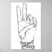 Peace Hand Poster (Vorne)