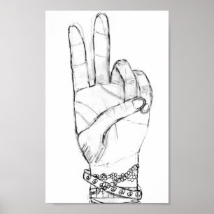 Peace Hand Poster