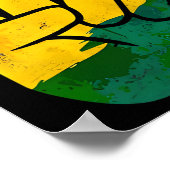 Peace Hand Schild Juneteentag Schwarzer Pride Men (Ecke)