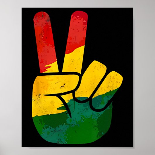 Peace Hand Schild Juneteentag Schwarzer Pride Men (Vorne)