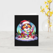 Peace Hand Shetland Sheepdog Christmas Lights Wome Karte (Gelbe Blume)