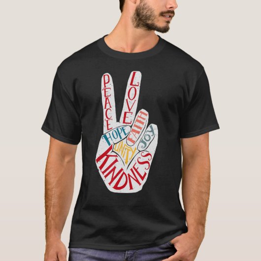 "Peace Hand Sign Unity Day" T-Shirt (Vorderseite)