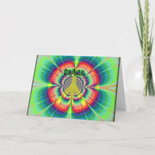 Peace Happy Birthday Card Karte (Vorderseite)