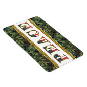 Peace Happy Holidays Camouflage Square Magnet (Rechte Seite)