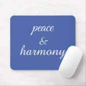 Peace & Harmony in Blue & White Mousepad (Mit Mouse)