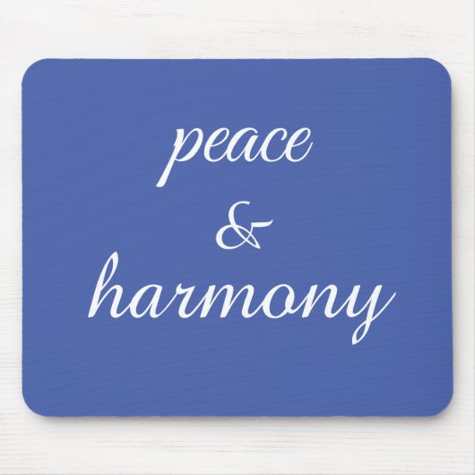 Peace & Harmony in Blue & White Mousepad (Vorne)