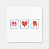 Peace Heart Dentists Paper Napkins Serviette (Vorderseite)
