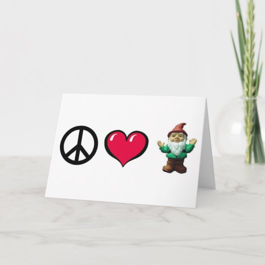 Peace Heart Gnome by FreeWitch Grußkarte Karte (Vorderseite)