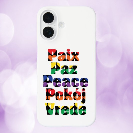 Peace Heart Pattern Rainbow Case-Mate iPhone Hülle