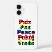 Peace Heart Pattern Rainbow Case-Mate iPhone Hülle (Rückseite)