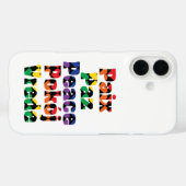 Peace Heart Pattern Rainbow Case-Mate iPhone Hülle (Rückseite (Horizontal))