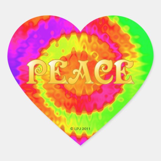 Peace Heart Stickers (Vorderseite)