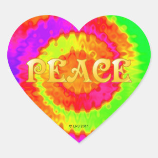 Peace Heart Stickers