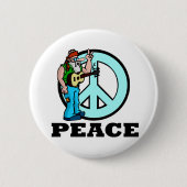 Peace Hippie Button (Vorderseite)